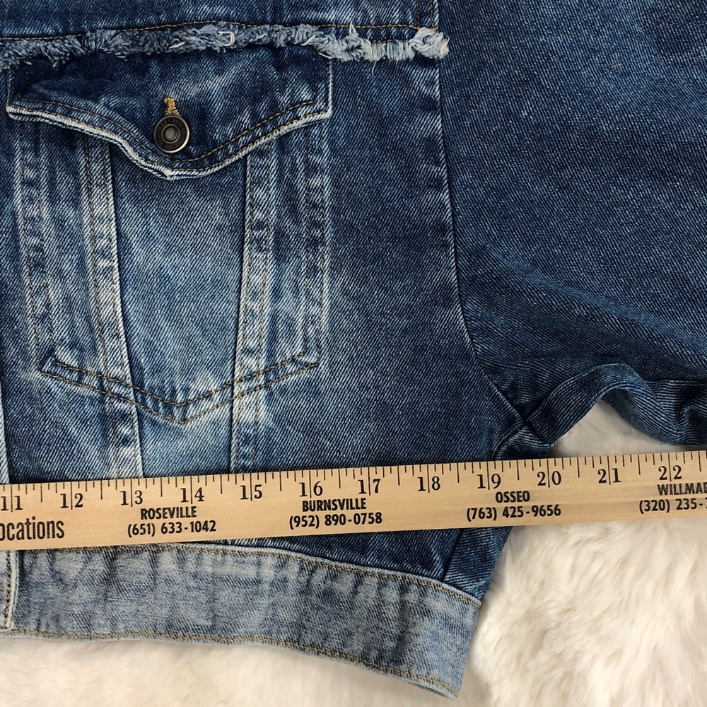 Free People Bedford Cropped Jean Jacket Size Small - Picture 8 of 16